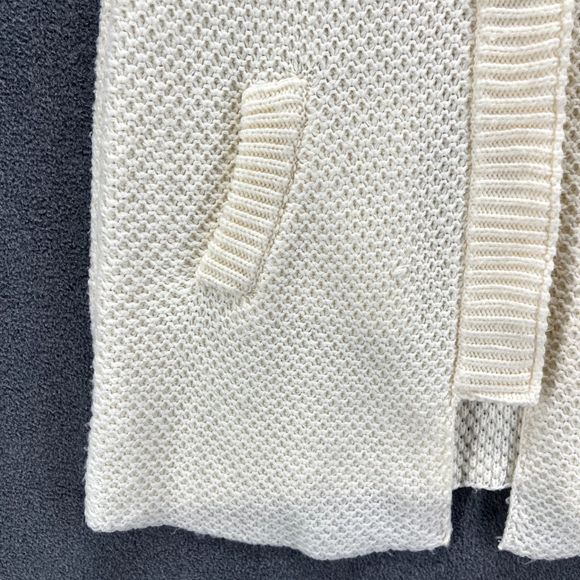 Apostrophe Cardigan Womens XL Beige Knit Sweater Sleeveless snap button pockets‎ - Picture 4 of 16